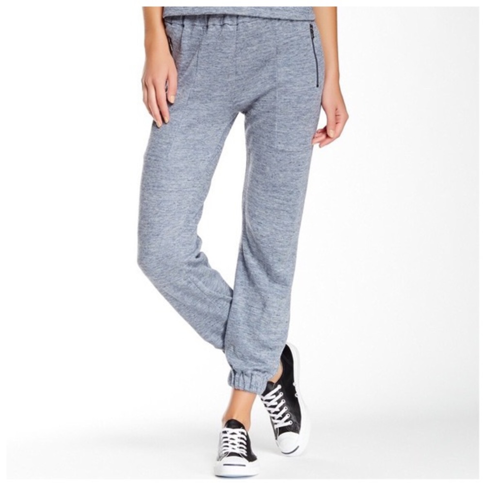 J Brand Blue Heathered Linen Jogger Sweatpants XS